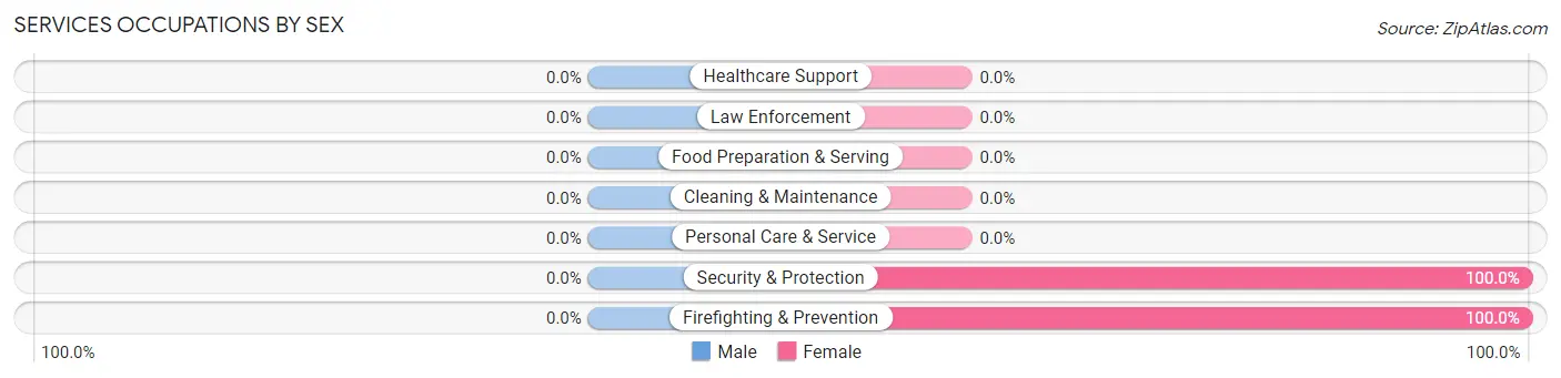 Services Occupations by Sex in Mora