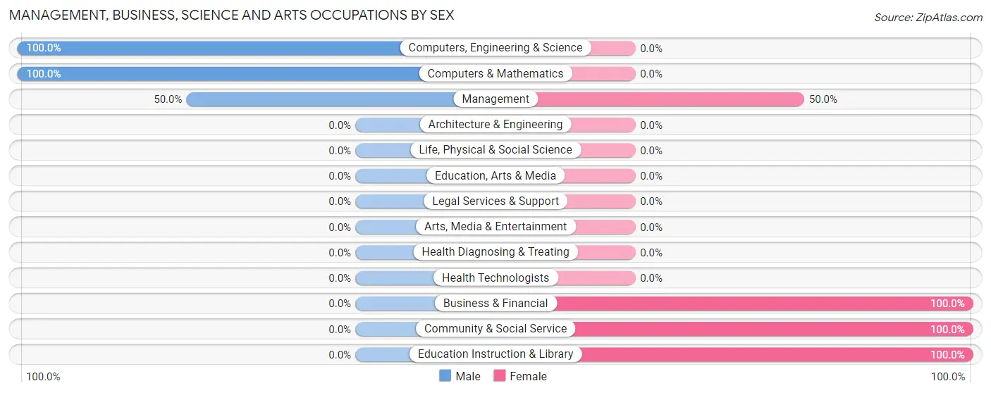 Management, Business, Science and Arts Occupations by Sex in Morovis