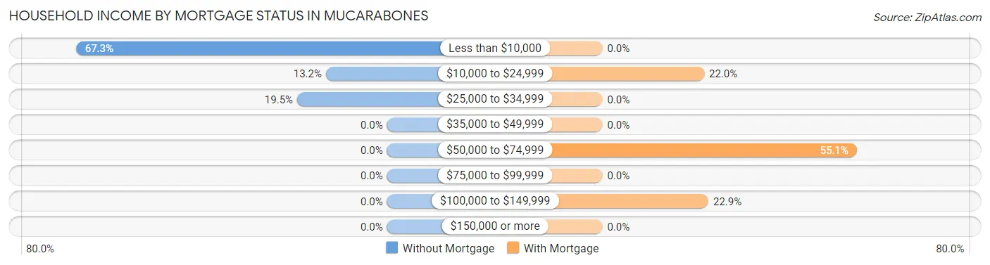 Household Income by Mortgage Status in Mucarabones