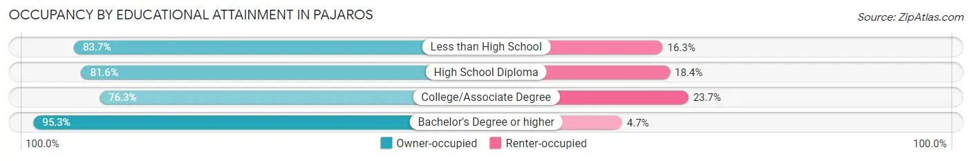 Occupancy by Educational Attainment in Pajaros