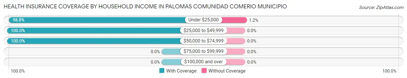 Health Insurance Coverage by Household Income in Palomas comunidad Comerio Municipio