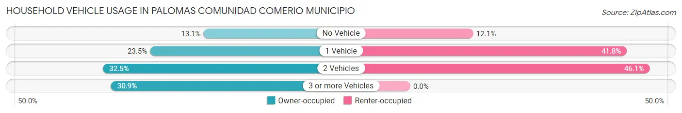 Household Vehicle Usage in Palomas comunidad Comerio Municipio