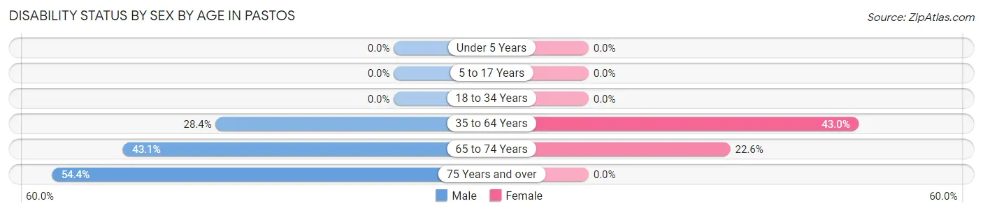 Disability Status by Sex by Age in Pastos