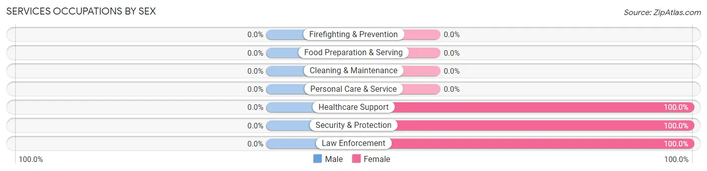 Services Occupations by Sex in Pastos