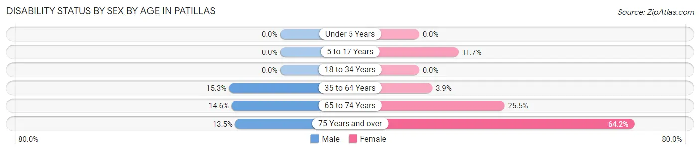 Disability Status by Sex by Age in Patillas