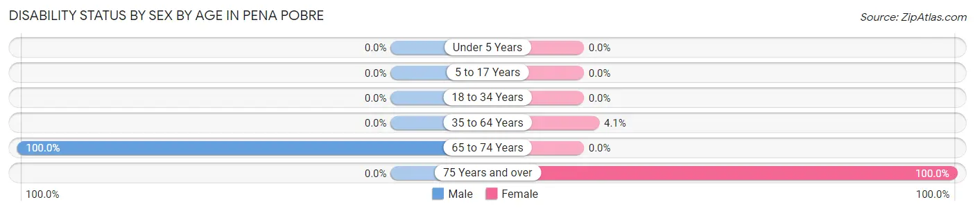Disability Status by Sex by Age in Pena Pobre