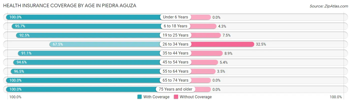 Health Insurance Coverage by Age in Piedra Aguza