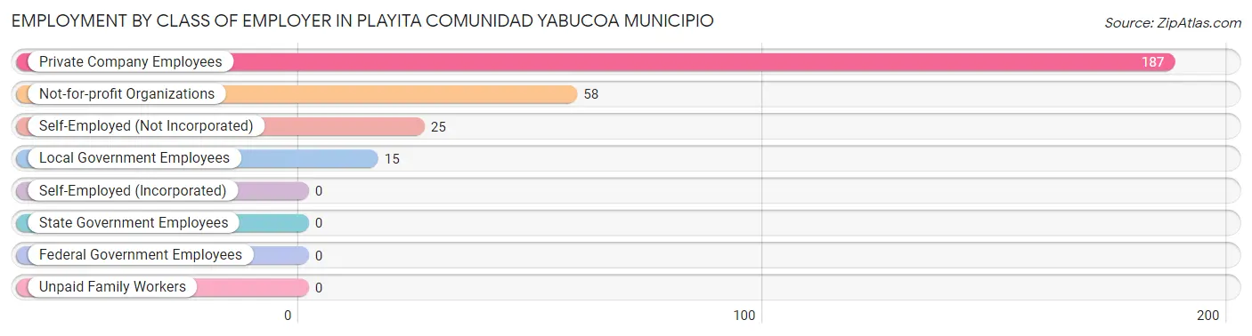 Employment by Class of Employer in Playita comunidad Yabucoa Municipio