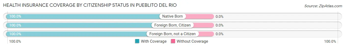 Health Insurance Coverage by Citizenship Status in Pueblito del Rio