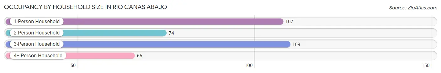 Occupancy by Household Size in Rio Canas Abajo