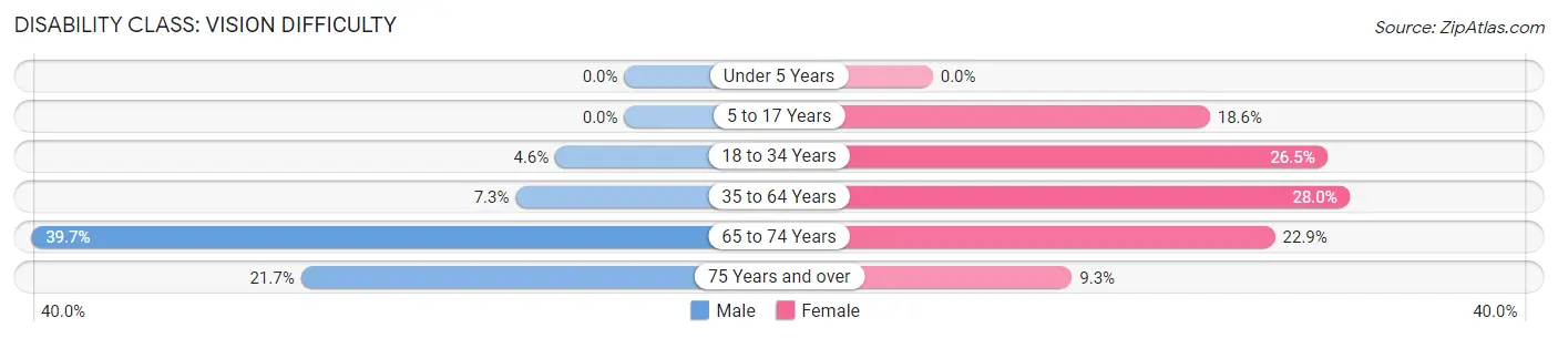 Disability in Salinas: <span>Vision Difficulty</span>