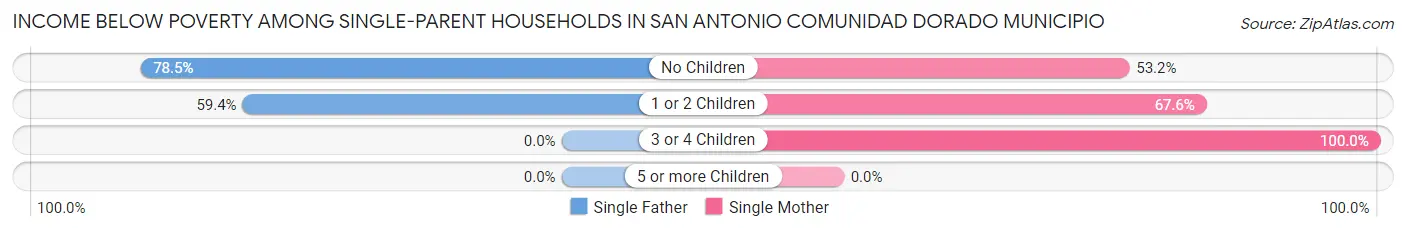 Income Below Poverty Among Single-Parent Households in San Antonio comunidad Dorado Municipio