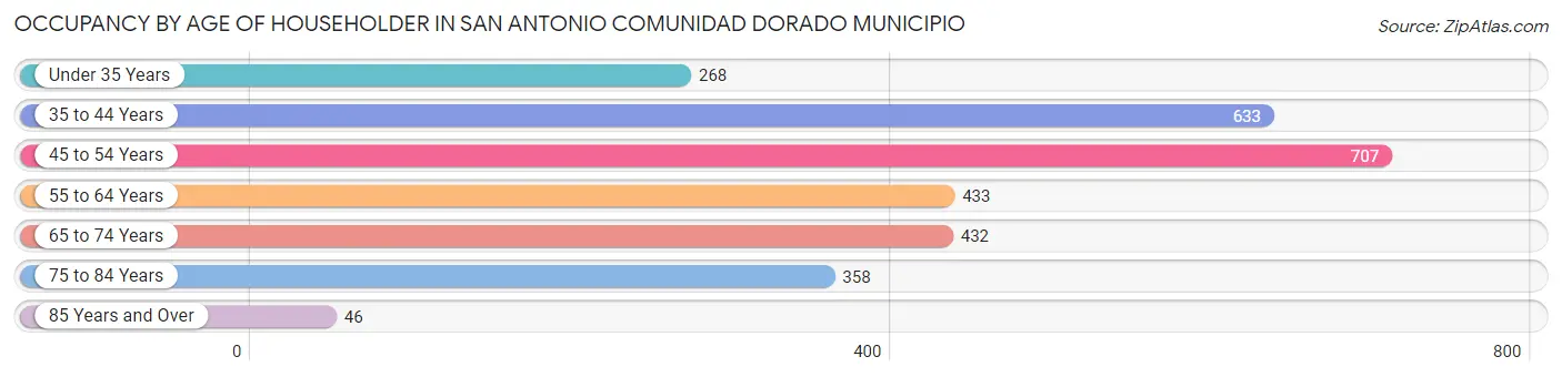 Occupancy by Age of Householder in San Antonio comunidad Dorado Municipio
