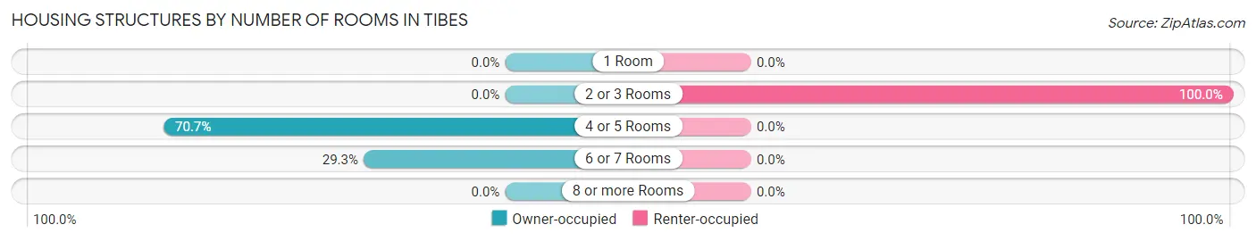 Housing Structures by Number of Rooms in Tibes