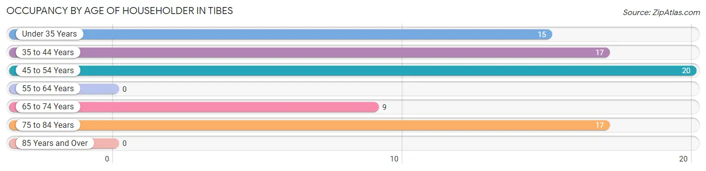 Occupancy by Age of Householder in Tibes