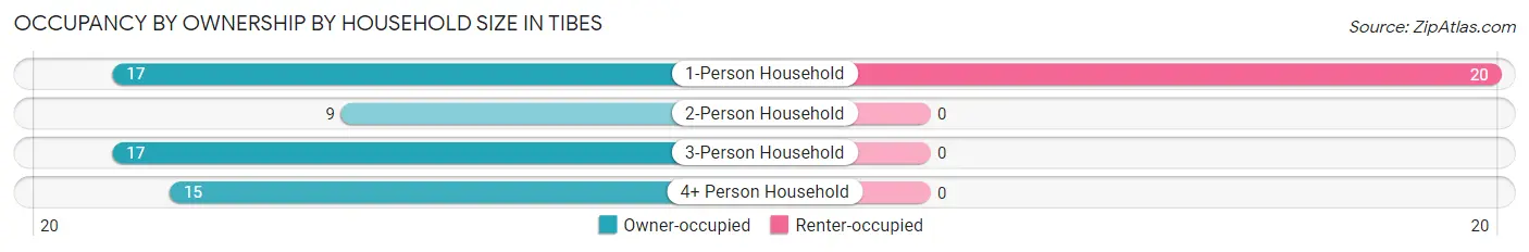 Occupancy by Ownership by Household Size in Tibes