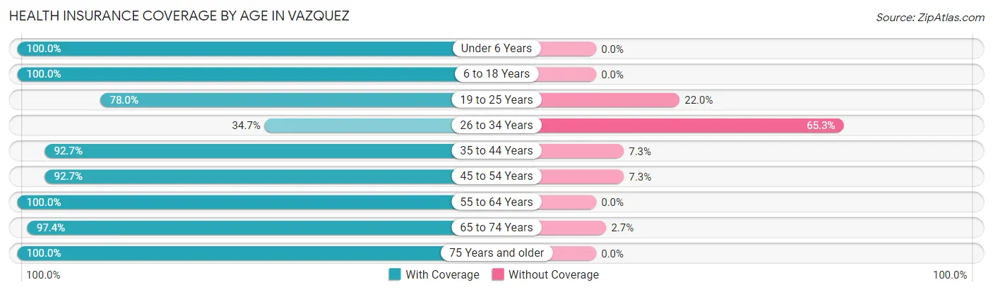 Health Insurance Coverage by Age in Vazquez