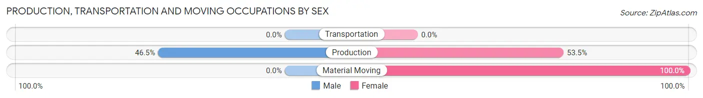 Production, Transportation and Moving Occupations by Sex in Villa Quintero
