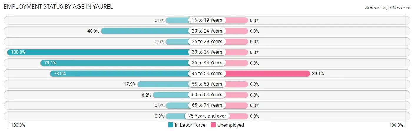 Employment Status by Age in Yaurel