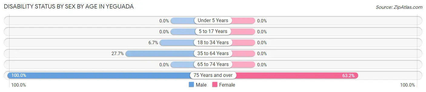 Disability Status by Sex by Age in Yeguada