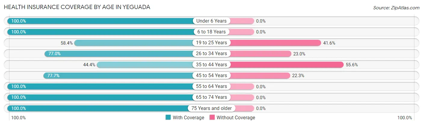 Health Insurance Coverage by Age in Yeguada
