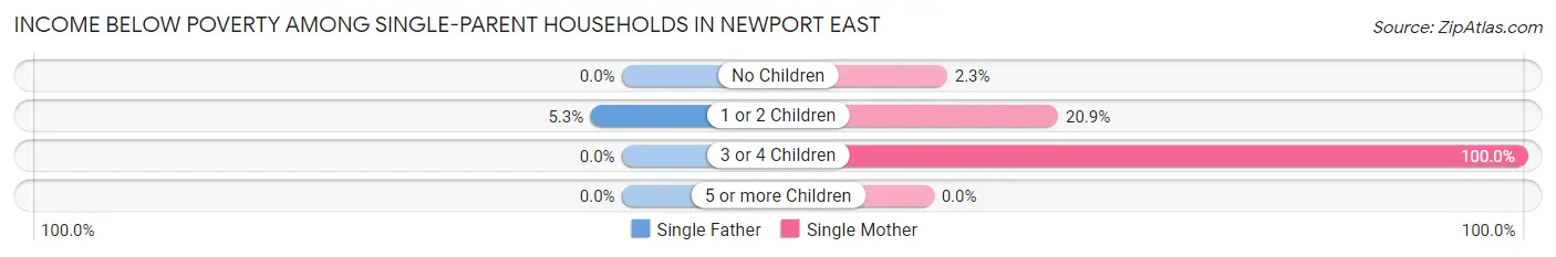 Income Below Poverty Among Single-Parent Households in Newport East