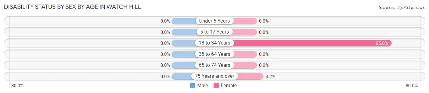 Disability Status by Sex by Age in Watch Hill
