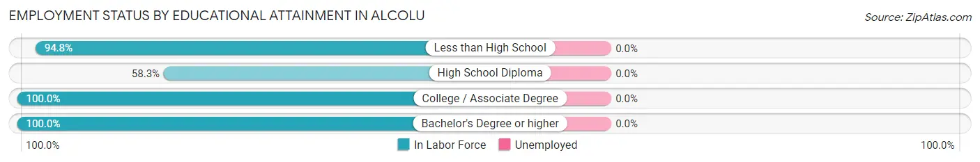 Employment Status by Educational Attainment in Alcolu