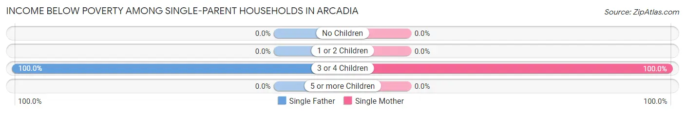 Income Below Poverty Among Single-Parent Households in Arcadia