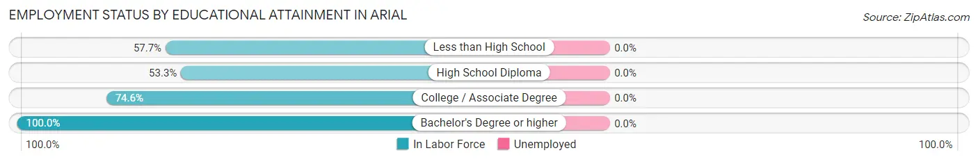 Employment Status by Educational Attainment in Arial