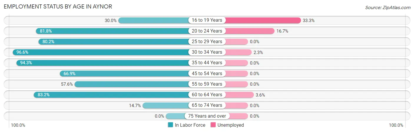 Employment Status by Age in Aynor