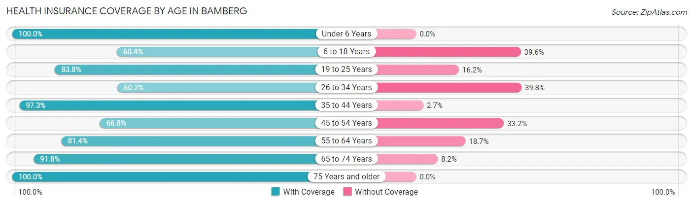 Health Insurance Coverage by Age in Bamberg