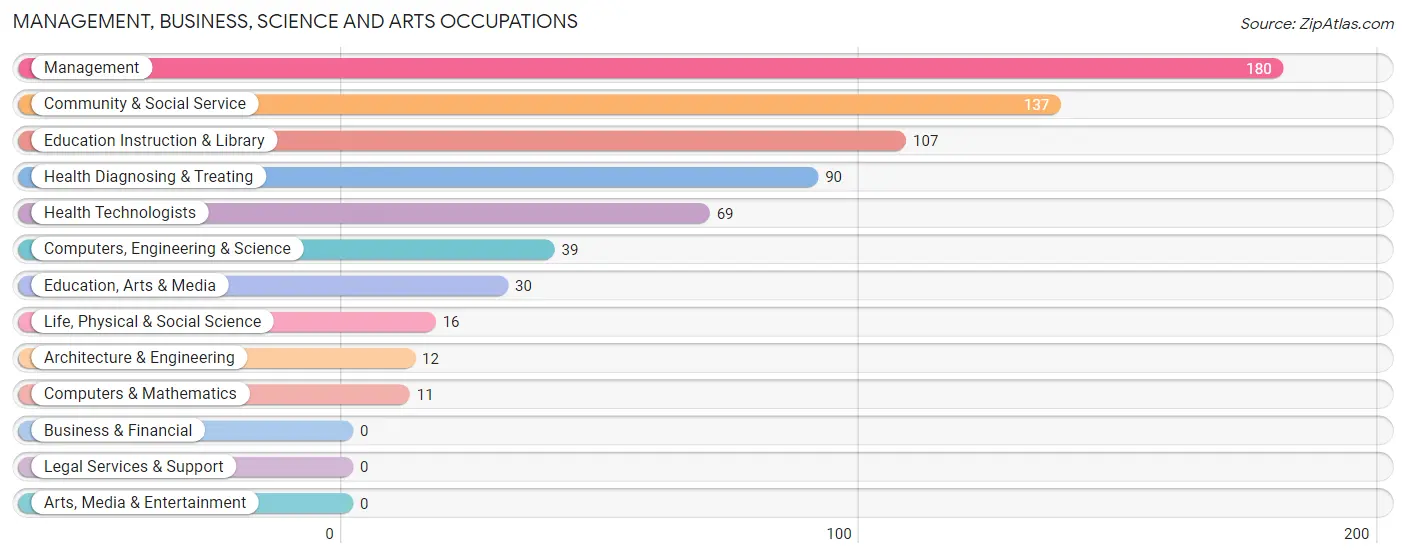 Management, Business, Science and Arts Occupations in Belton