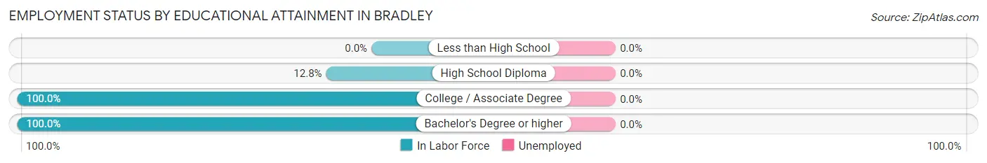 Employment Status by Educational Attainment in Bradley