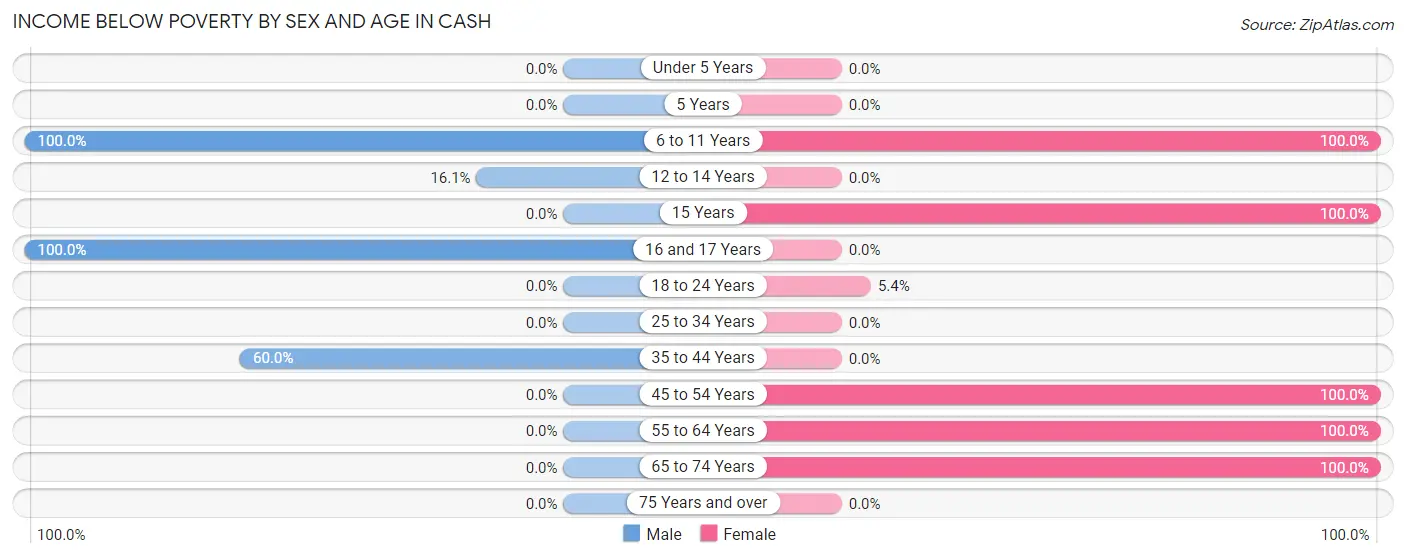 Income Below Poverty by Sex and Age in Cash