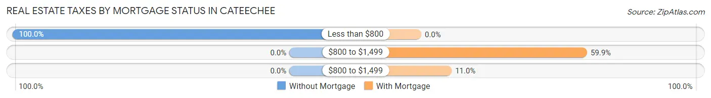 Real Estate Taxes by Mortgage Status in Cateechee