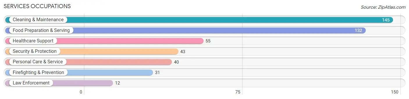 Services Occupations in Clover