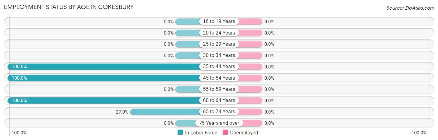 Employment Status by Age in Cokesbury