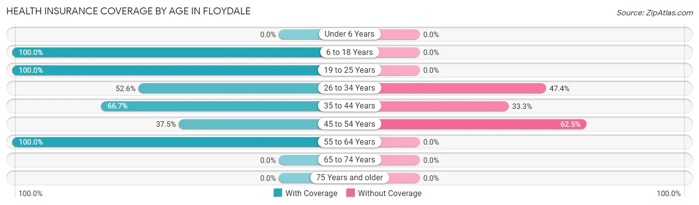 Health Insurance Coverage by Age in Floydale