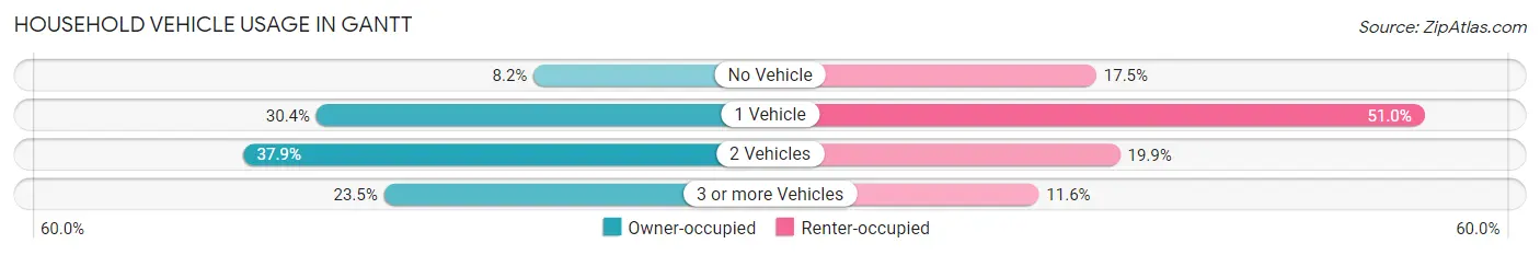 Household Vehicle Usage in Gantt