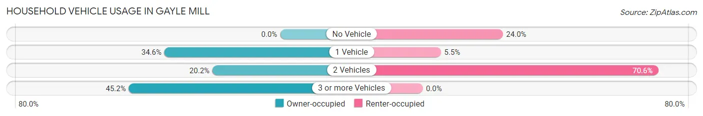Household Vehicle Usage in Gayle Mill