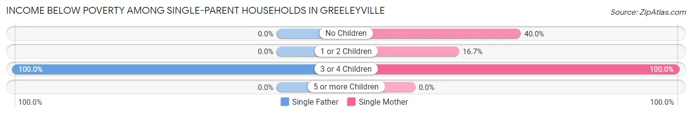 Income Below Poverty Among Single-Parent Households in Greeleyville