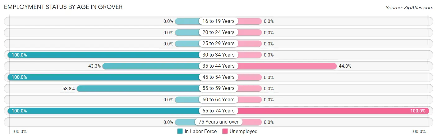 Employment Status by Age in Grover