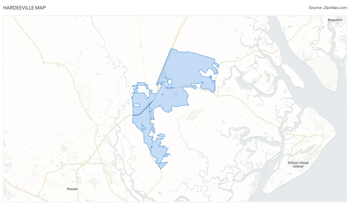 Hardeeville Map