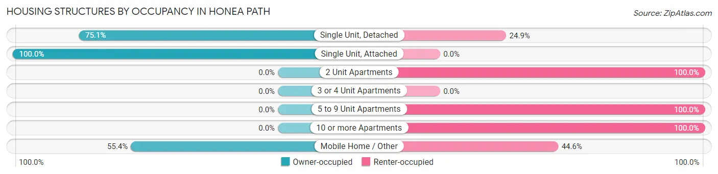 Housing Structures by Occupancy in Honea Path