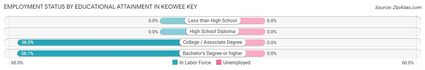 Employment Status by Educational Attainment in Keowee Key