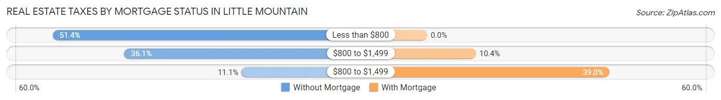 Real Estate Taxes by Mortgage Status in Little Mountain