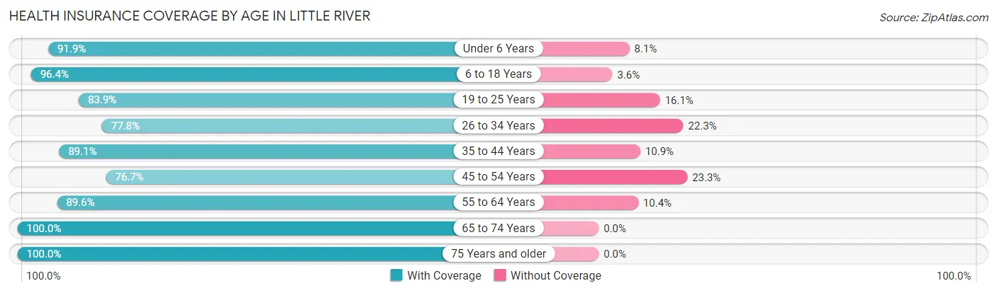 Health Insurance Coverage by Age in Little River