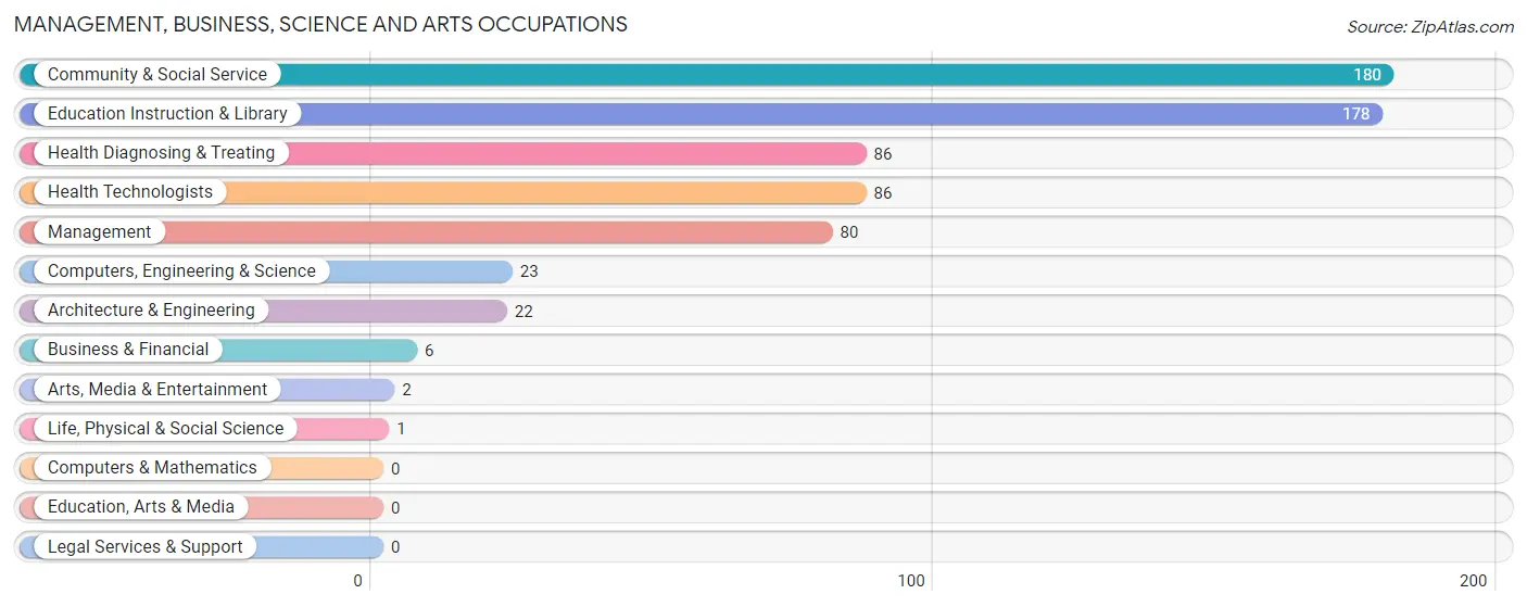 Management, Business, Science and Arts Occupations in Manning