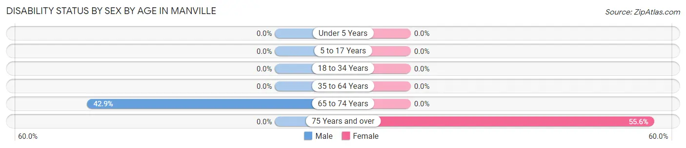 Disability Status by Sex by Age in Manville